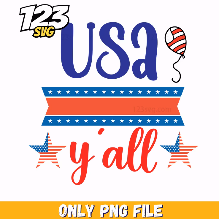 usa yall balloon ribbon stars png, usa patriotic balloon decorations, usa balloon decorations for party