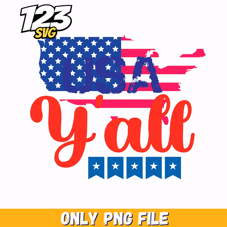 usa yall us map stars bunting png, stars usa map bunting, usa map stars and stripes bunting