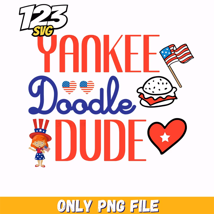 yankee doodle dude hamburger flag little girl heart png, little girl hamburger heart, little girl hamburger flag