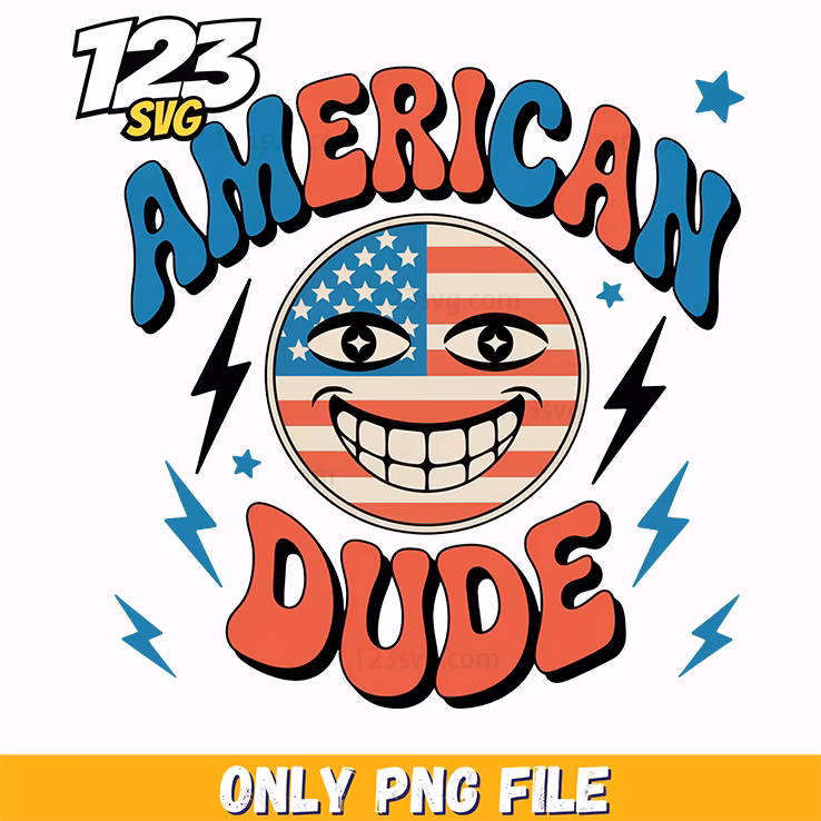 american dude retro flag smiley face png, kpop bands cartoon png, streetwear png