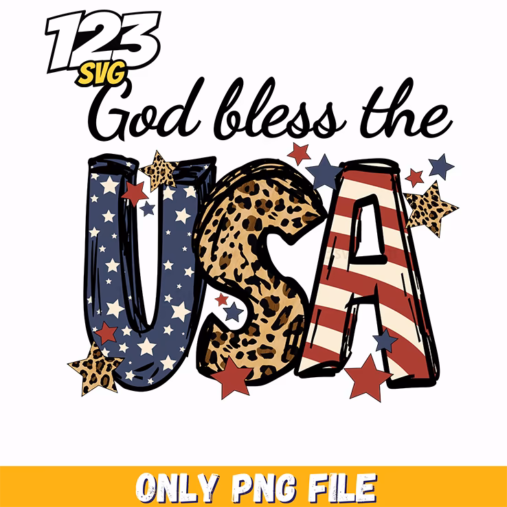 god bless the usa leopard png, god bless the usa, god says i am inspirational