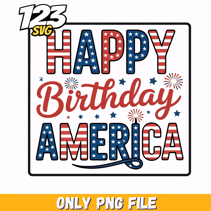 happy birthday america distressed typography png, happy birthday america distressed, america distressed typography