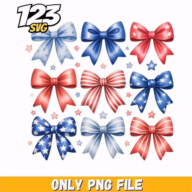 patriotic coquette bow pattern blue red png, patriotic bow tie png, usa cherry bow tie png