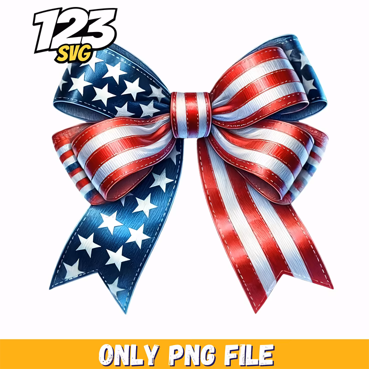 patriotic satin ribbon bow sublimation png, satin ribbon bow sublimation, sublimation satin ribbon bow