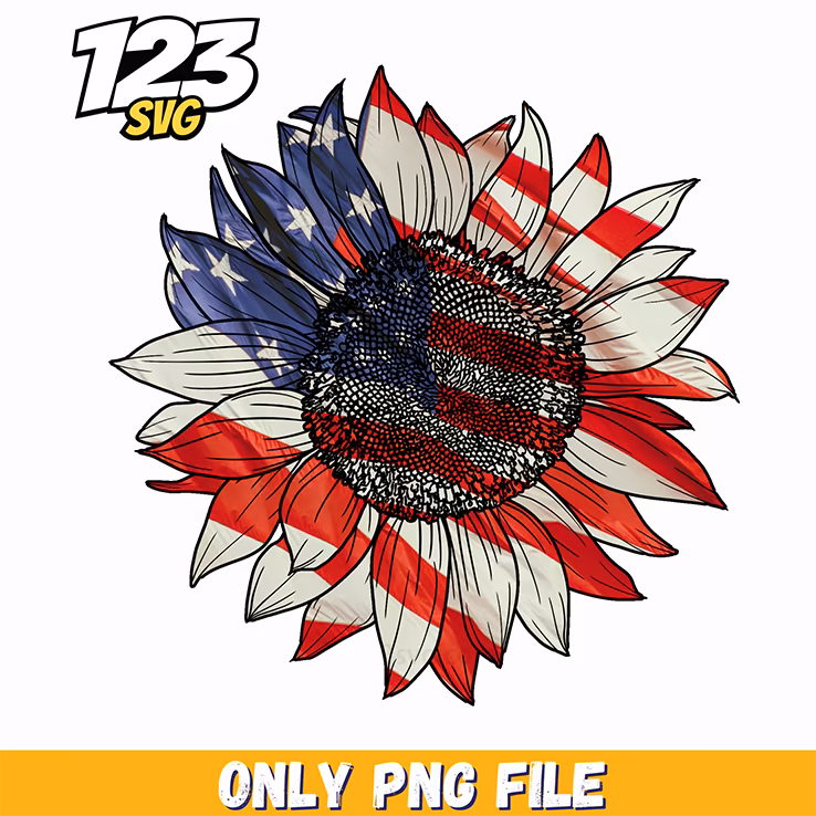 patriotic sunflower american flag texture png, american flag png, we are all turning point png