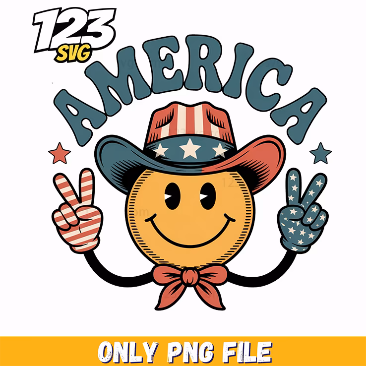 america happy smiley face cowboy png, kpop hero png, love fighter aesthetic png