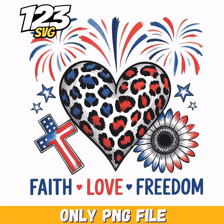 faith love freedom cross leopard heart png, true patriot charlie kirk, mama's valentine heart valentine