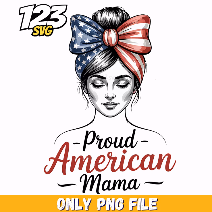 proud american mama head wrap portrait png, proud american mama head wrap portrait png, proud american mama head