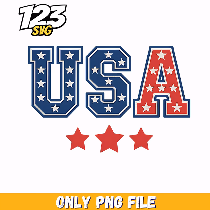 usa bold block letters stars png, party in the usa Png, usa png