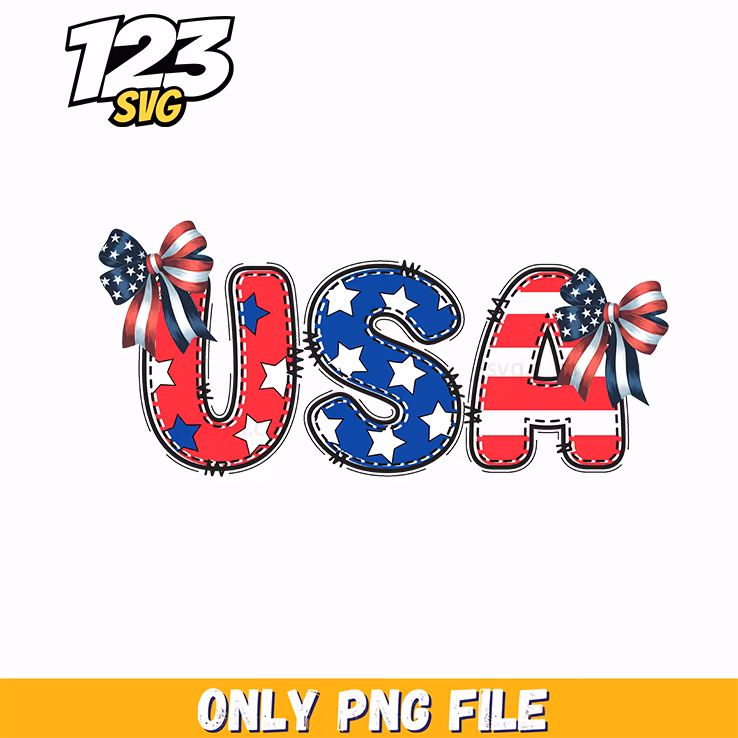 usa glitter texture ribbon bow png, usa party png, christmas tree and bow png