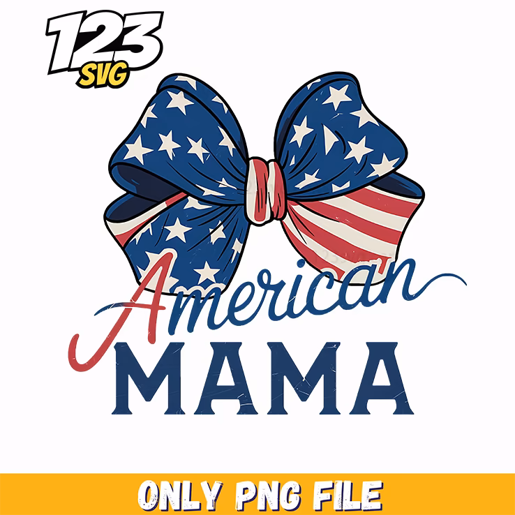 patriotic american mama style png, patriotic mom design png, patriotic style png