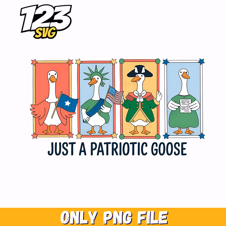 patriotic goose vintage style png, vintage style patriotic goose png, patriotic vintage style goose png