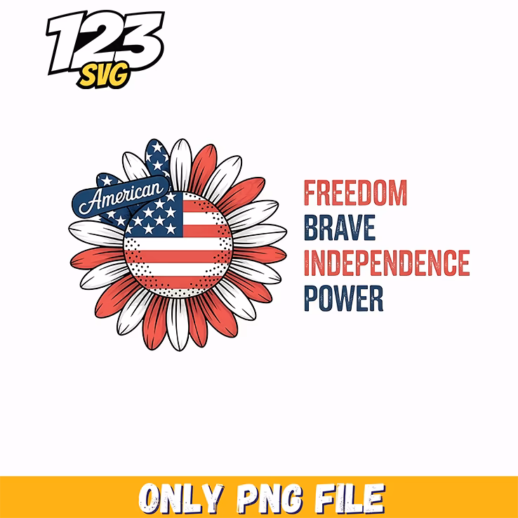 patriotic sunflower flag png, 4th july svg, american flag sunflower