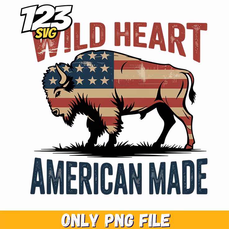 wild heart usa vibes png, usa heart vibes png, usa heart wild vibes