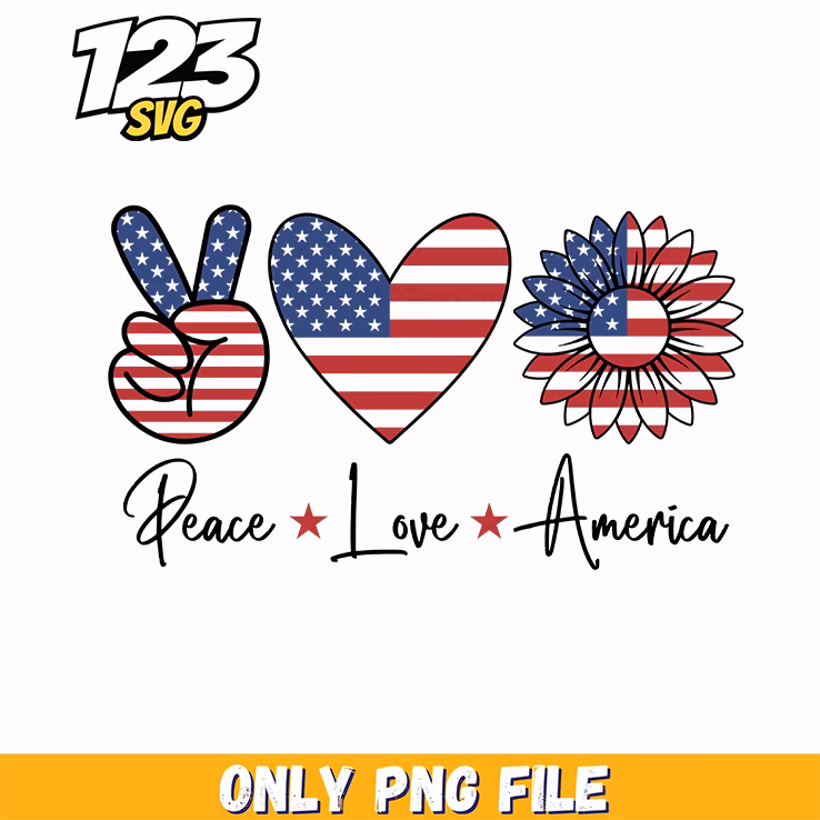 peace love america sunflower png, fourth july sunflower, love sunflower america