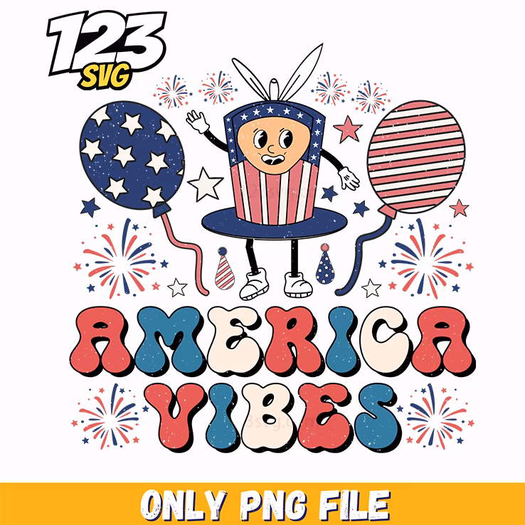 america vibes fireworks png, 4th of july design png, american fireworks png