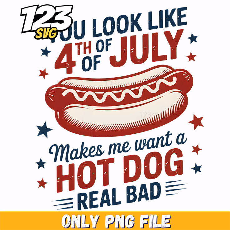 fourth of july hotdog png 2, 4th of july hot dog real bad png, hot dog png