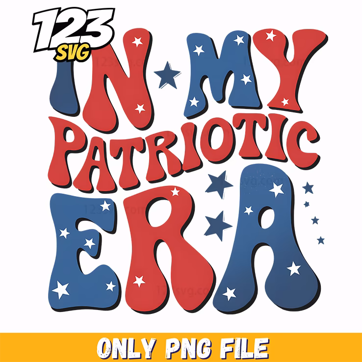 in my patriotic era png, 4th of july mood png, red white and blue png
