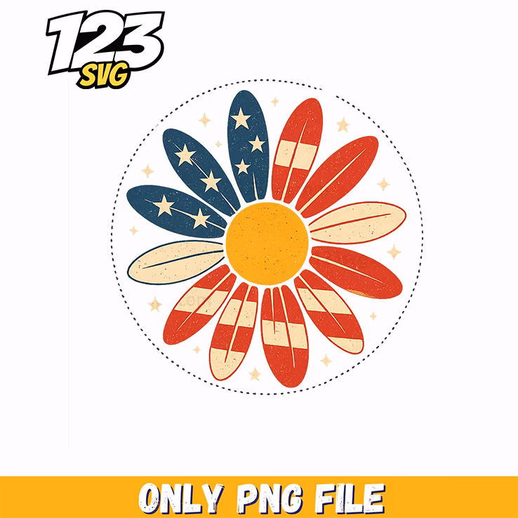 patriotic daisy png, patriotic daisy, 4th of july daisy