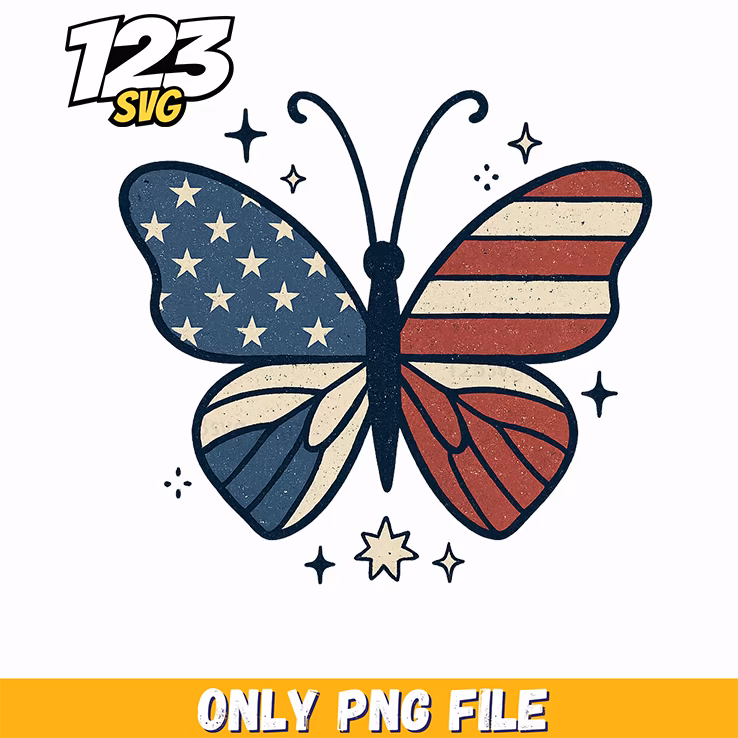 patriotic butterfly png, usa patriotic butterfly design, butterfly patriotic symbol