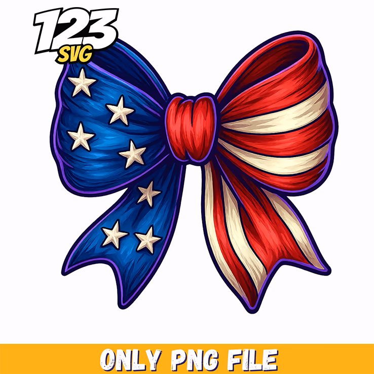 patriotic ribbon bow png, american flag ribbon bow, red white blue ribbon bow png