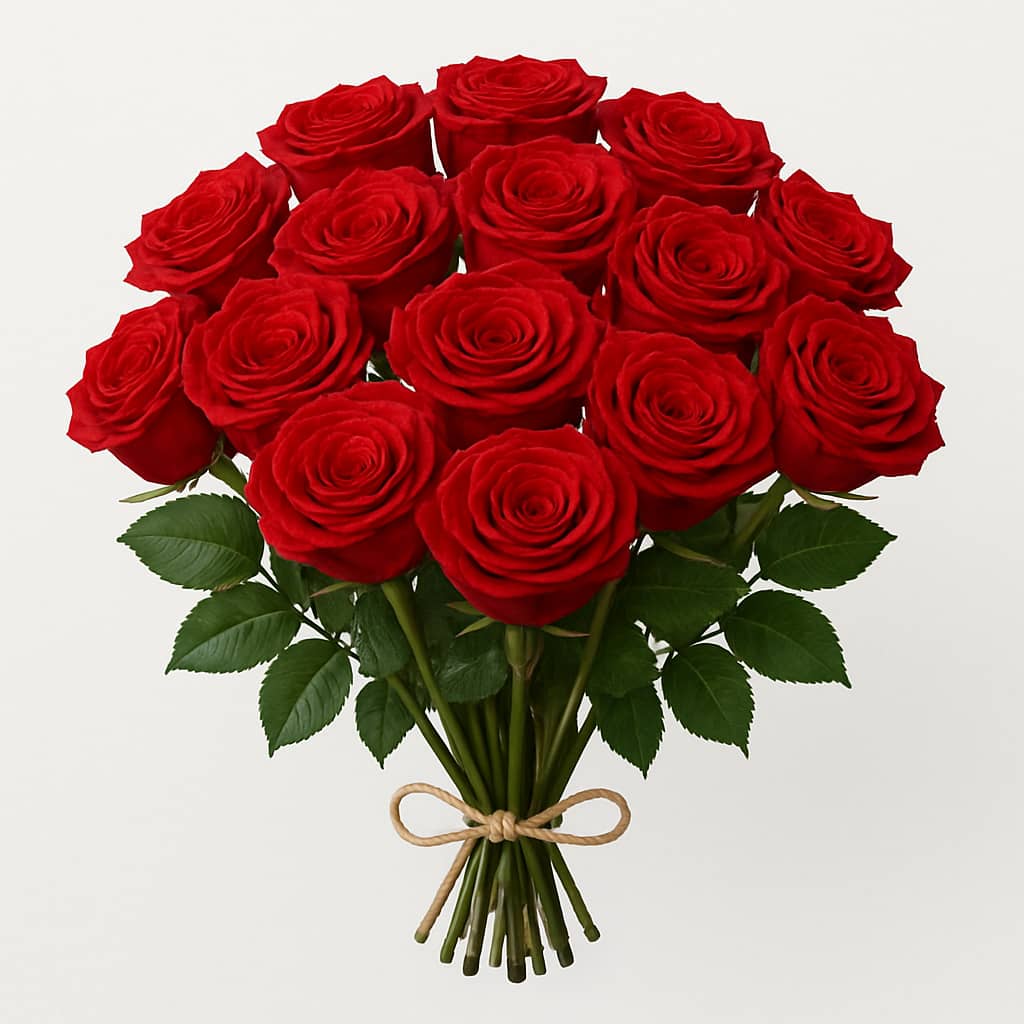 15 stems of red roses