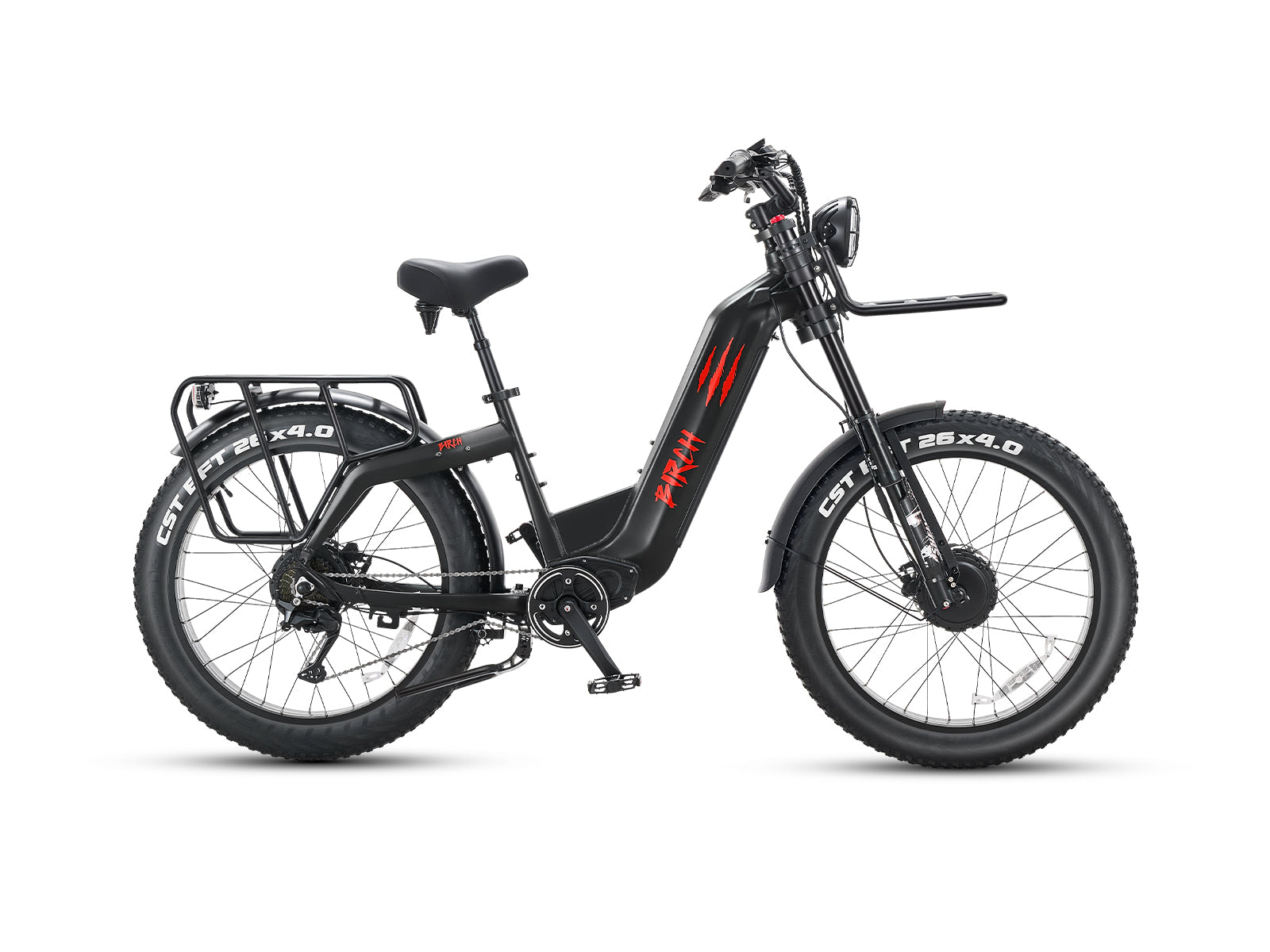 Birch Grolar AWD Hunting Electric Fat Tire Bike - Midnight Black