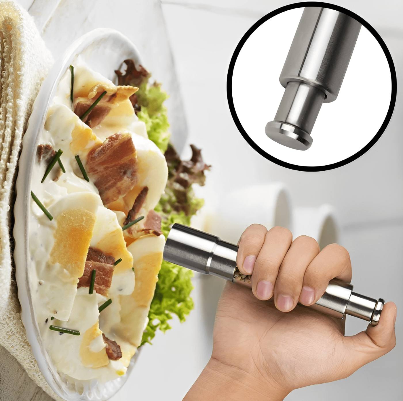 Stainless Steel Pepper-Salt-Spice Hand Crusher 3