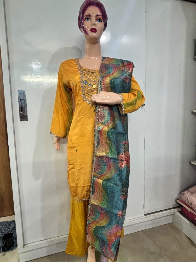 YELLOW COLOR BANARSI SUIT