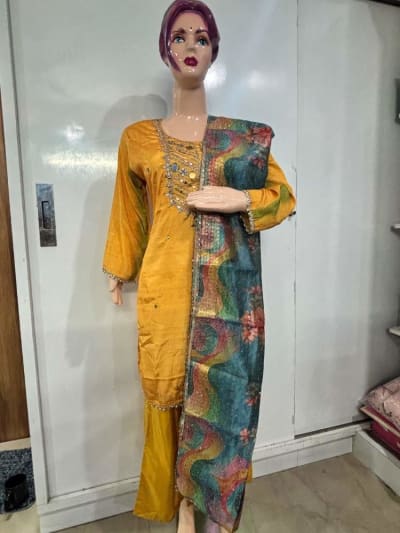 YELLOW COLOR BANARSI SUIT 