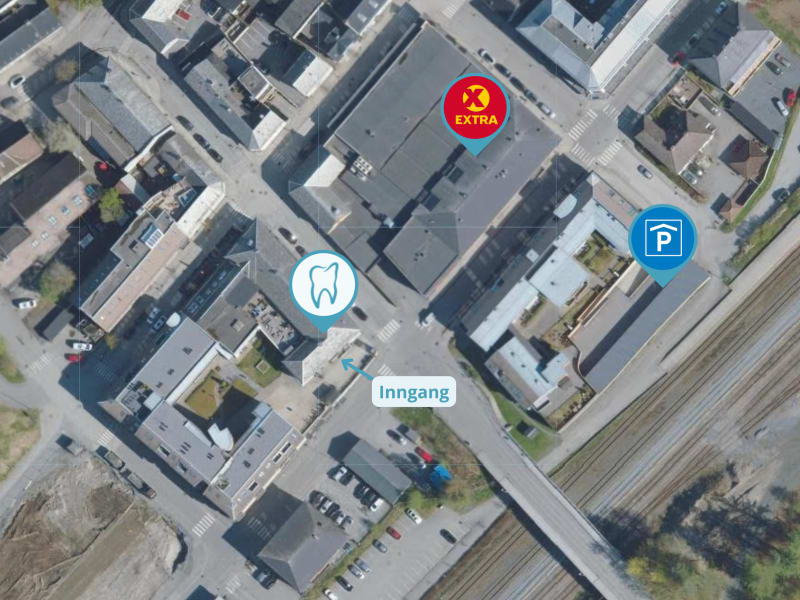 Inngang til Meierigården Tannklinikk