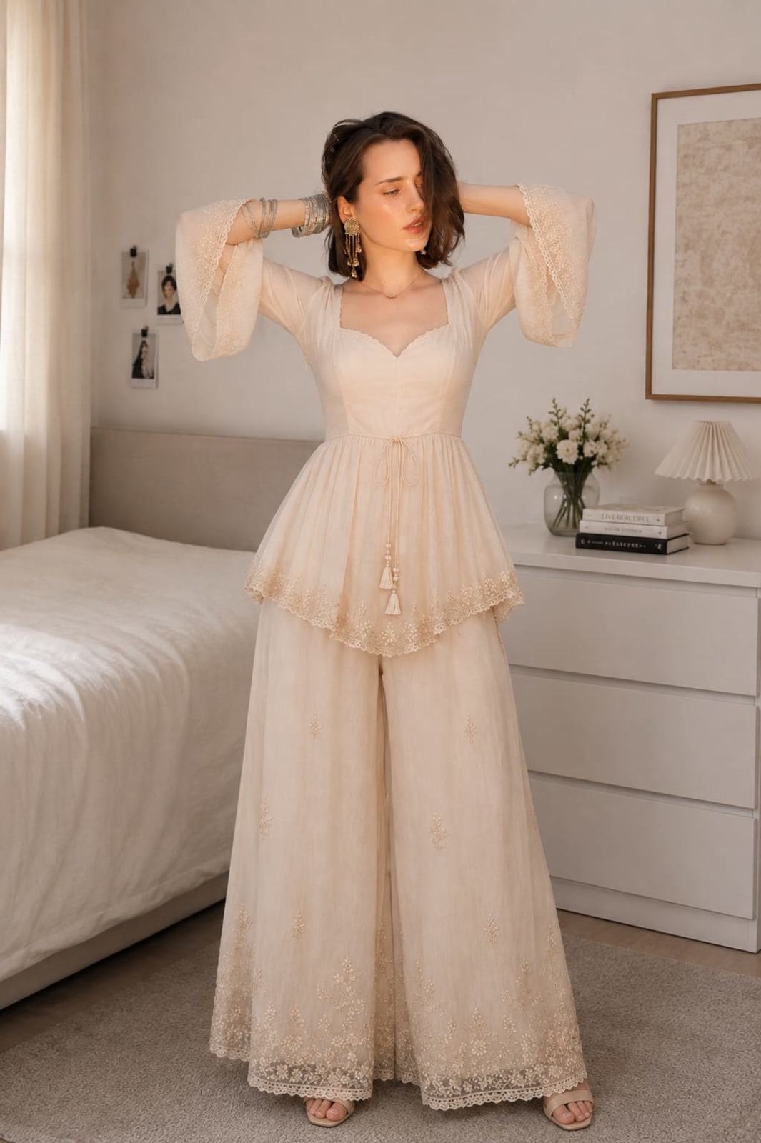 Premium Embroidered Cotton Suit Set main view