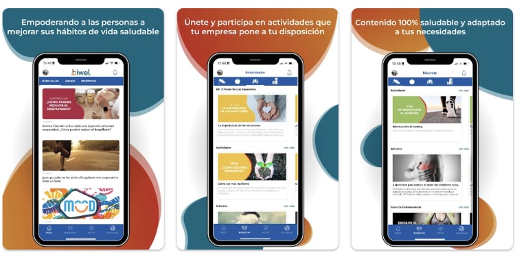 Biwel app screenshot