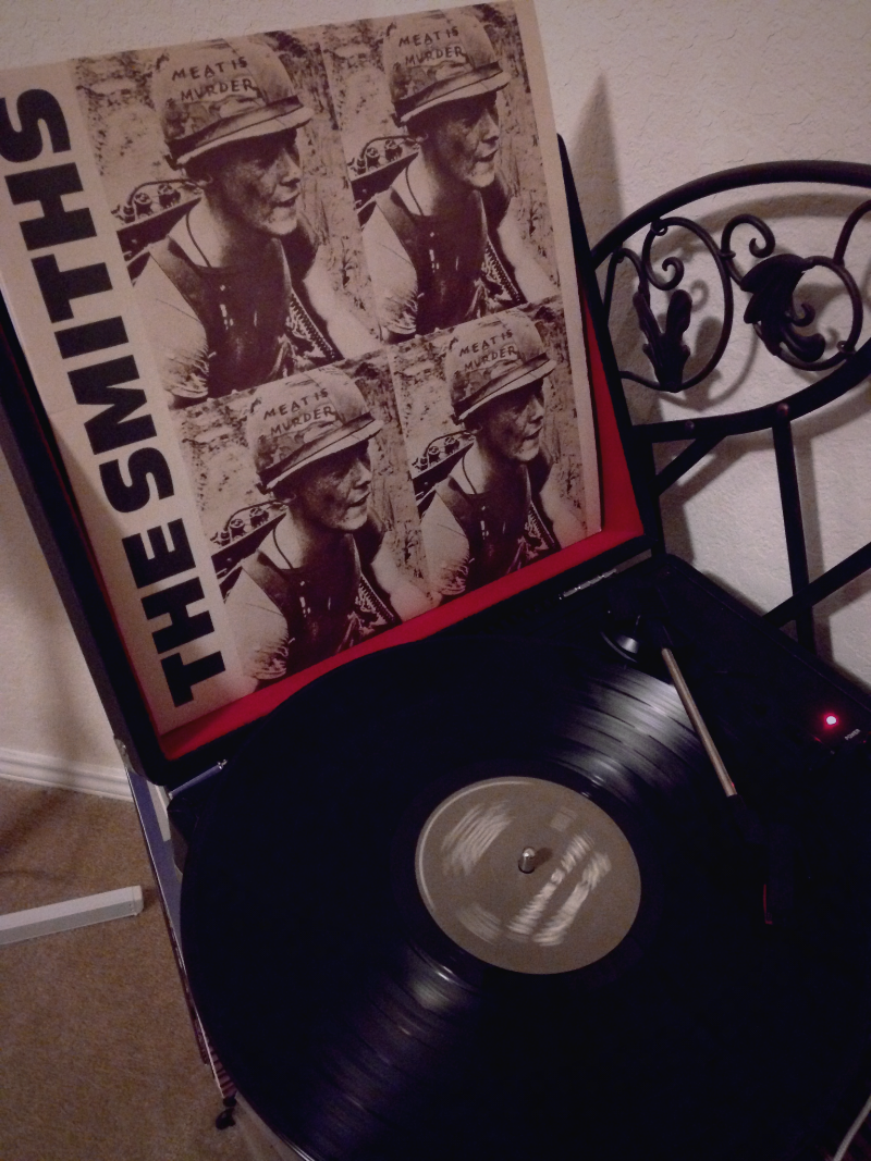 meat is murder vinyl playing on a turntable