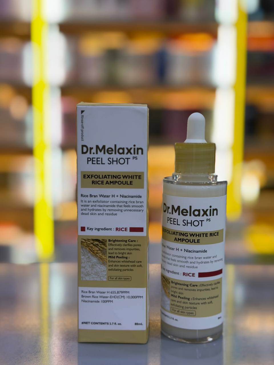 Dr.Melaxin Peel Shot PS Exfoliating White Rice Ampoule – 80 ml