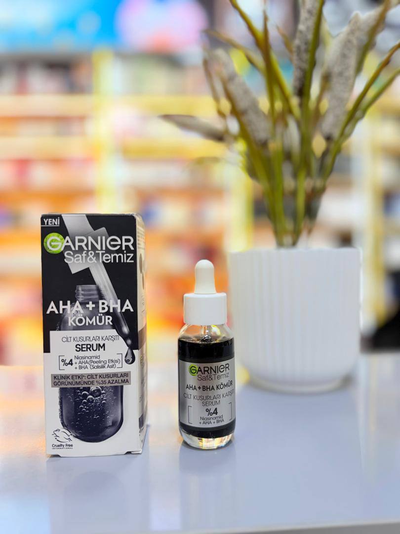 Garnier Saf & Temiz (Pure Active) – Sérum Anti-Imperfections Charbon AHA + BHA 4%