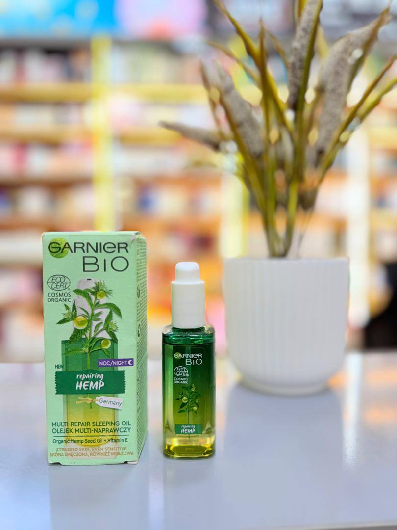 Garnier Bio – Huile de Nuit Multi-Réparatrice au Chanvre Bio & Vitamine E
