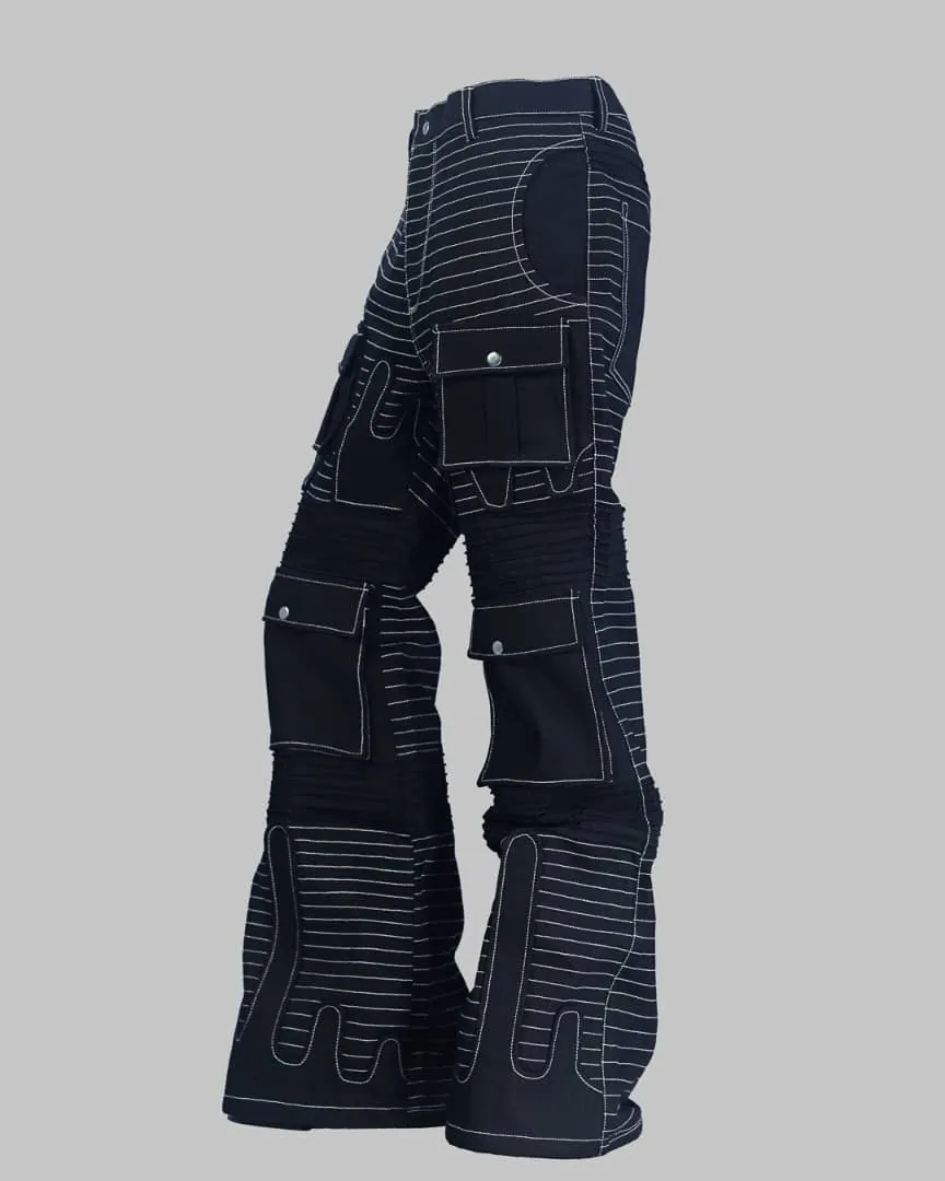 Wavy Lines Cargo Pants