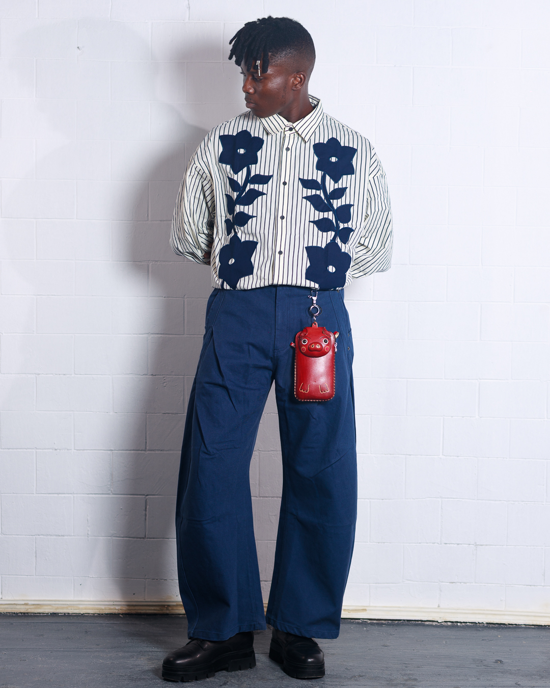 New Art Floral Stripe Shirt Alternate View