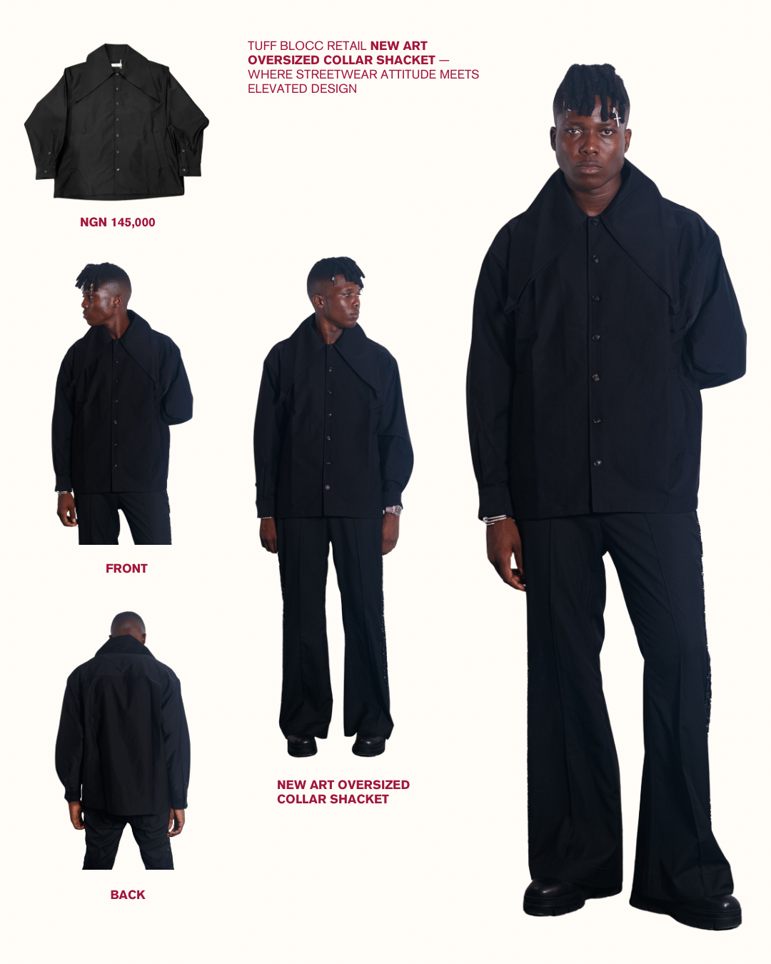 New Art Oversized Collar Shacket thumbnail 5