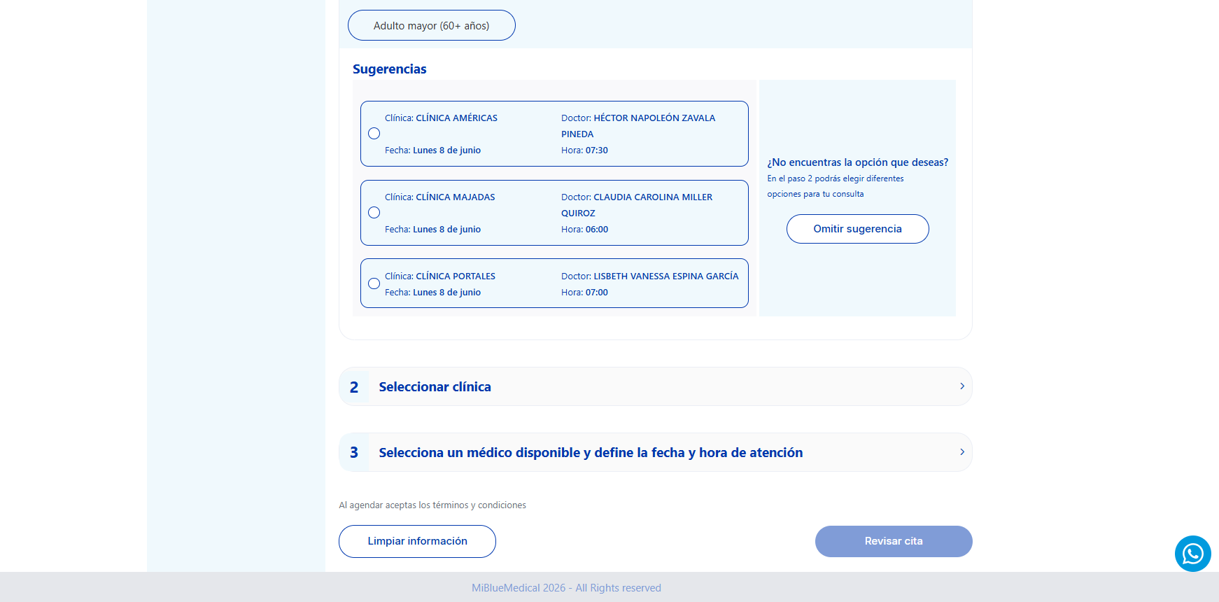 Smart scheduling suggestions — Blue Medical