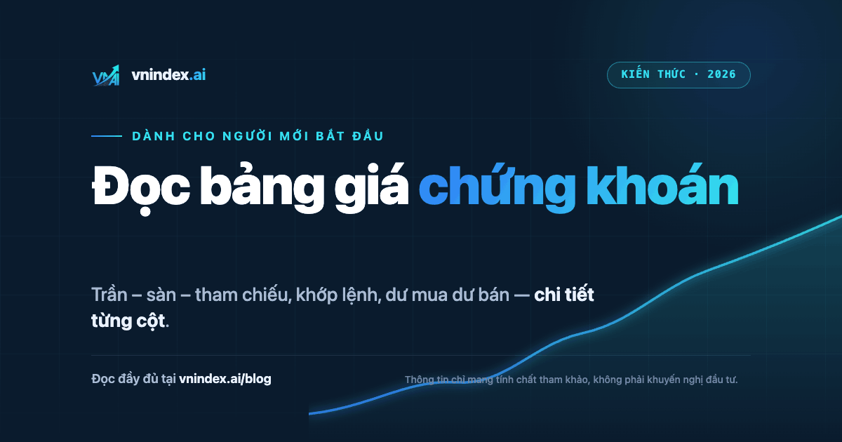 Cách đọc bảng giá chứng khoán chi tiết