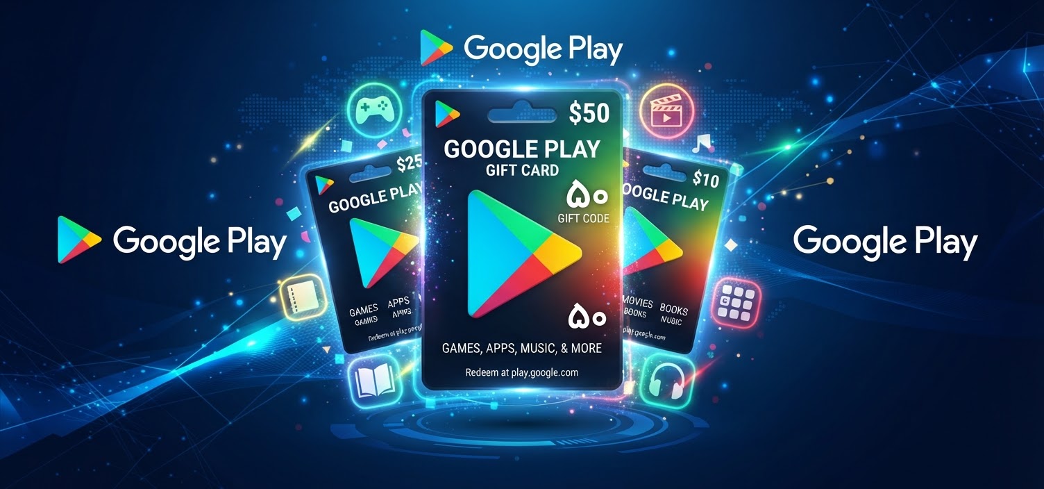 گیفت کارت گوگل پلی آمریکا (Google Play Gift Card)