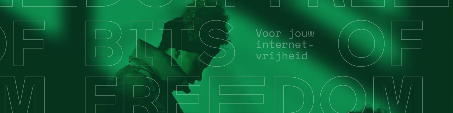 Groene achtergrond met grote letters 