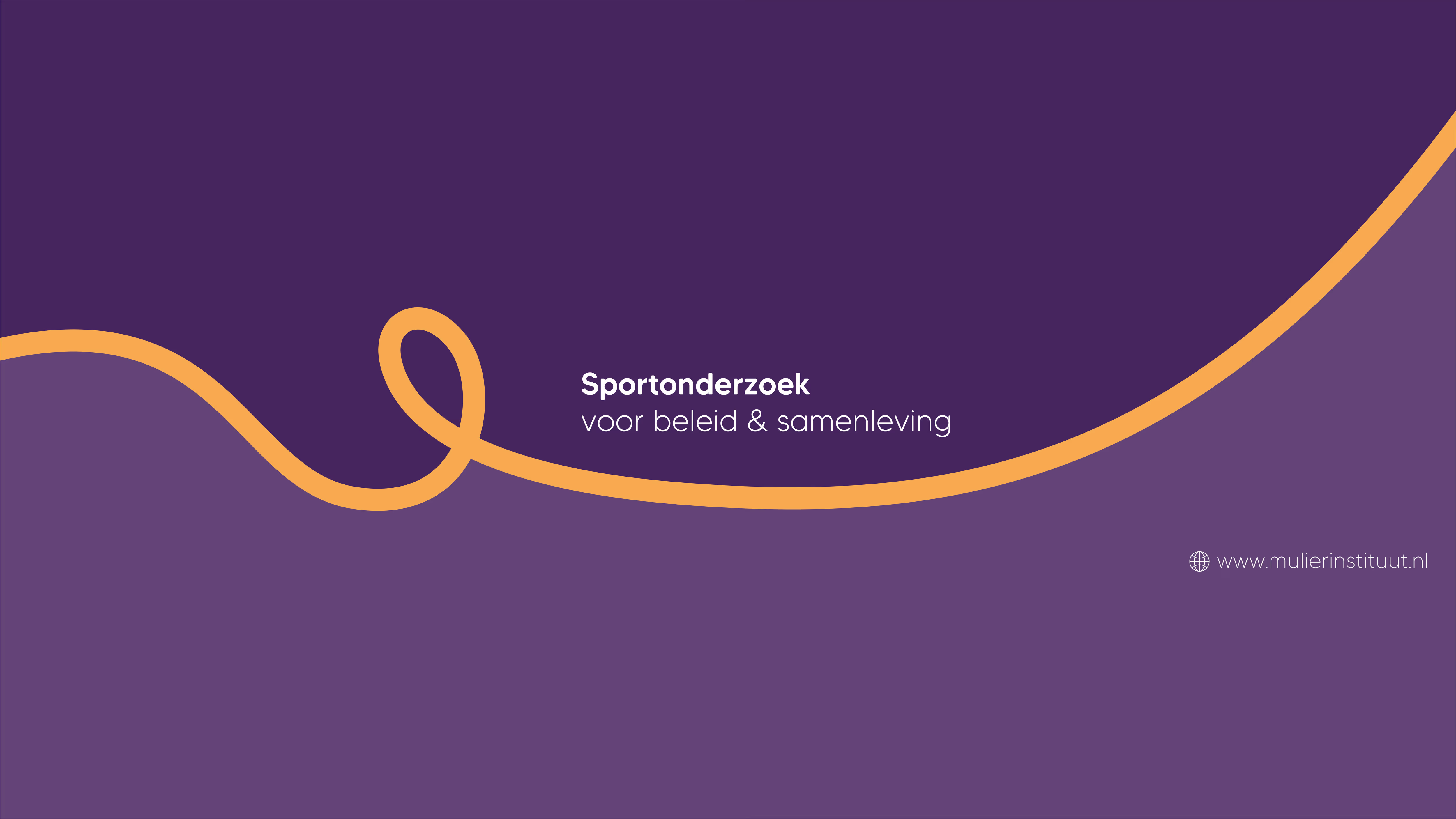 Een paarse achtergrond met een gouden lijn die door het beeld kronkelt, met de tekst 