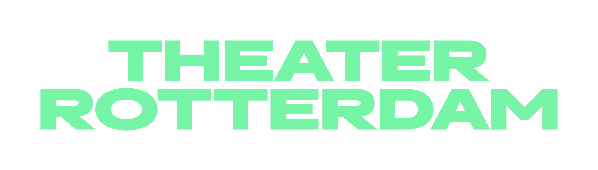 Theater Rotterdam logo in mint green on a white background.
