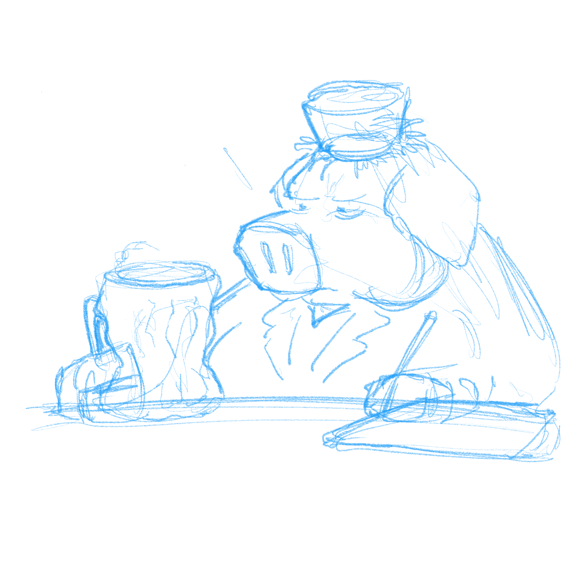 Sailorpig on the dock.