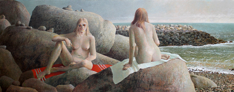 Girls on the Breakwater by Tom Forrestall