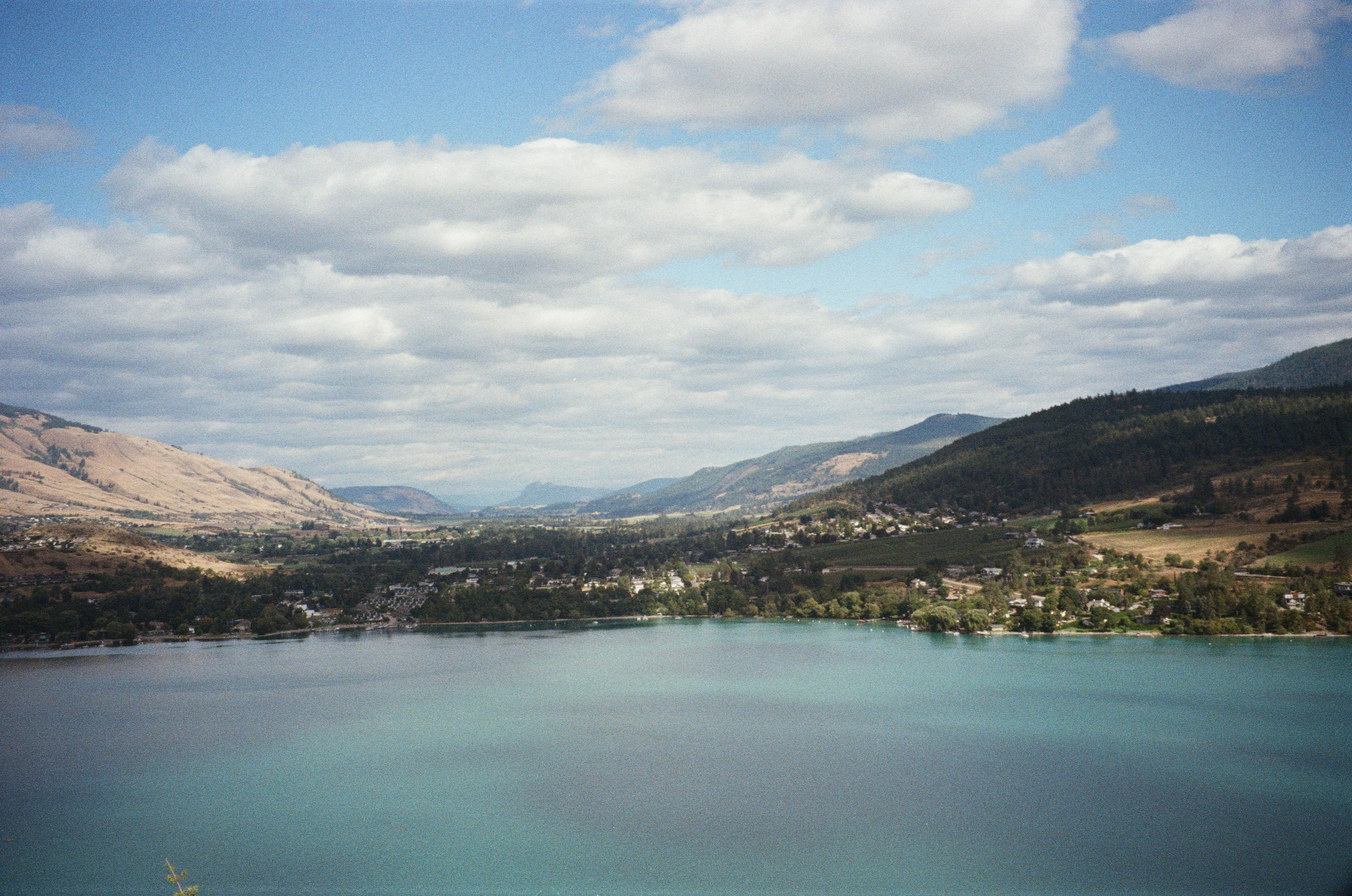 A landscape view of Okanagan Lake.