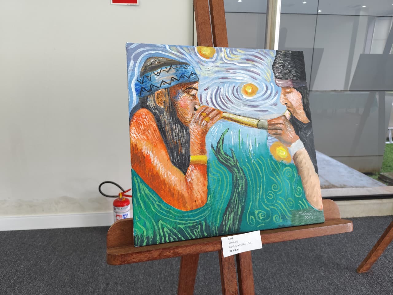 Quadro 'Rapé' por Dim - Foto: Mirlany Silva/A Tribuna